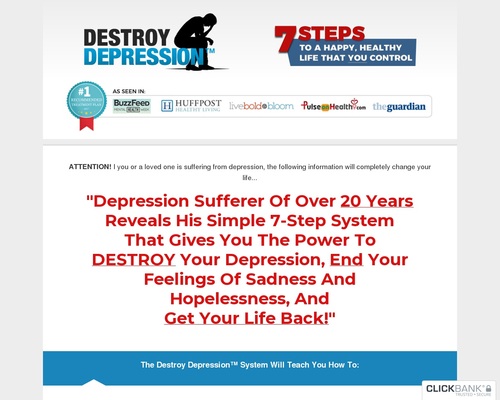 Destroy Depression ™ – $100 New Aff Bonus